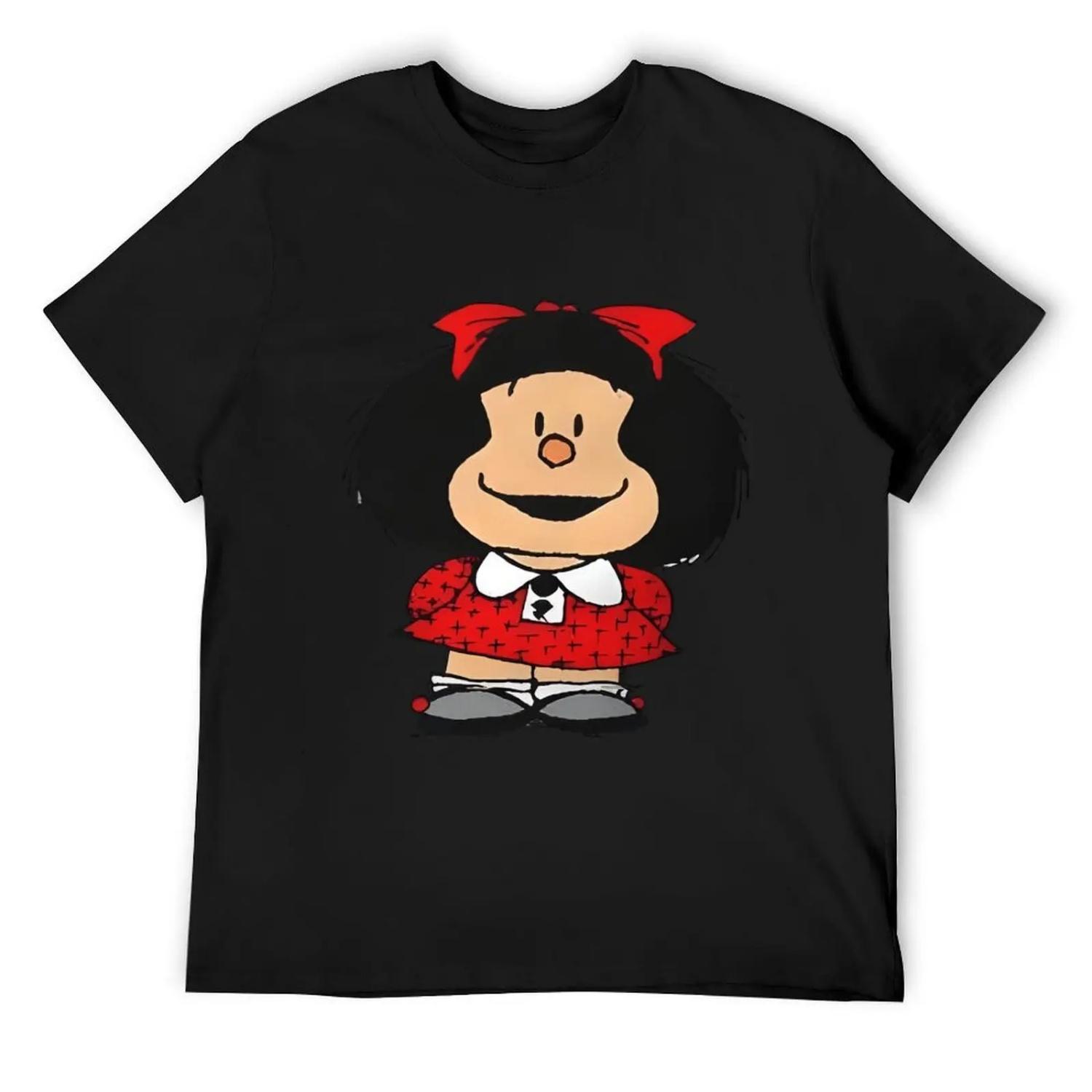 Mafalda quino meme T-Shirt Blouse blanks graphic t shirt vintage plain t shirts men S