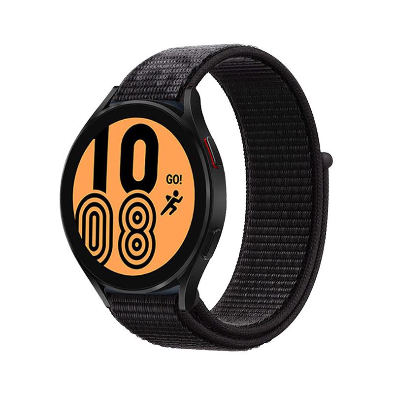 Samsung Huawei Xiaomi Compatible 18-22mm Woven Nylon Solo Loop Velcro Smart Watch Strap