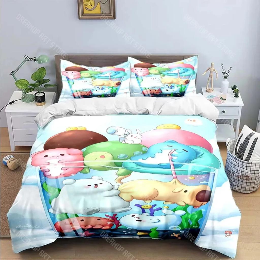 3D Print B-Bugcat Capoo Pattern Bedding Sets Bed Supplies Set Duvet Cover Comforter Set Bedding Set Luxury Birthday Gift