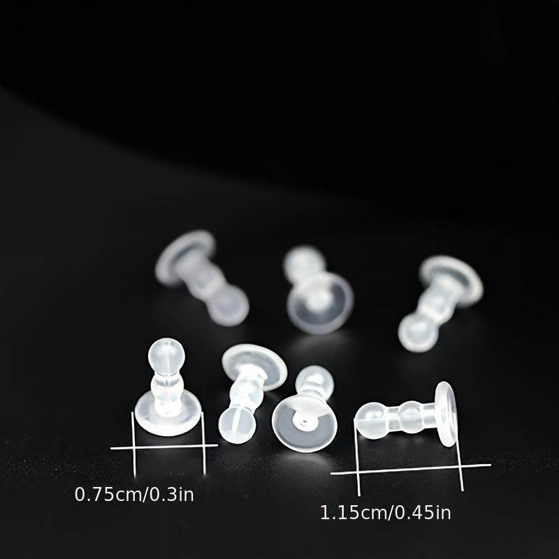 40Silicone earplug backing | Anti-puncture Full-coverage earplugs Transparent earrings Ideal for jewelry making Silicone material