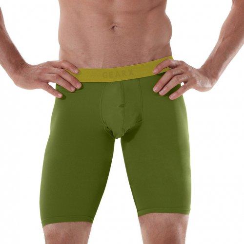 

[GearX] Premium All-Season Automatic Separation Mid-Thigh Boxer Brief [Shipped from Korea] 100% Authentic Olive Khaki - 95