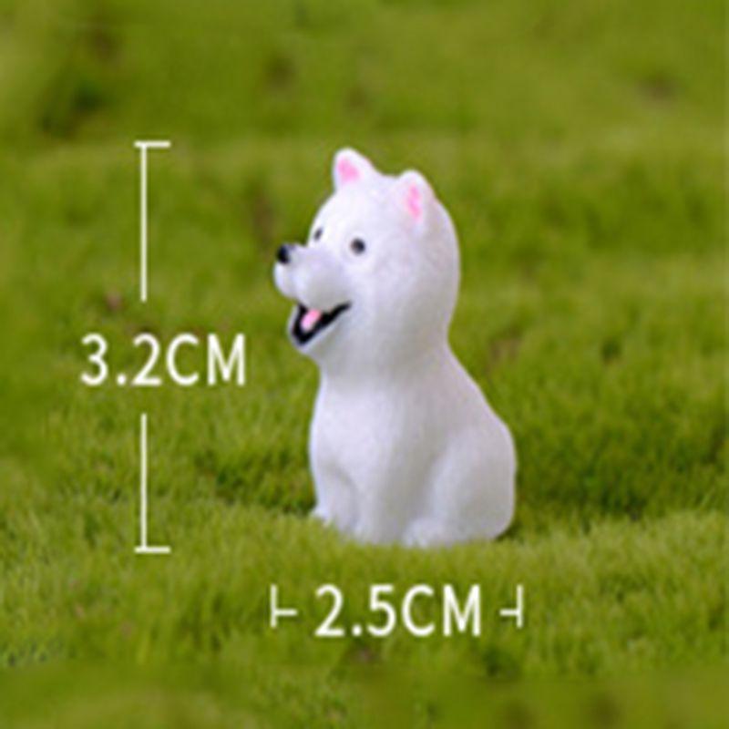 Cute Mini Resin Dog Dolls 12 Style Handicraft Ornaments Ideal For Micro Landscape Decor