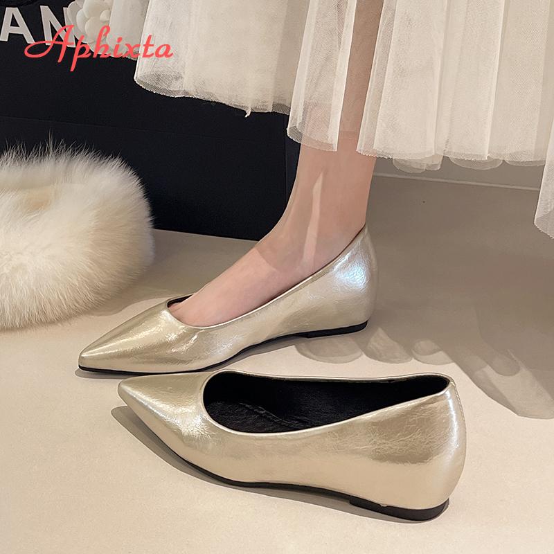 Fashion Aphixta Pointed Toe Shallow Woman Shoes 3CM Height Increasing Concise Shoes For Woman Elegant Pumps Autumn Ladies Shoes