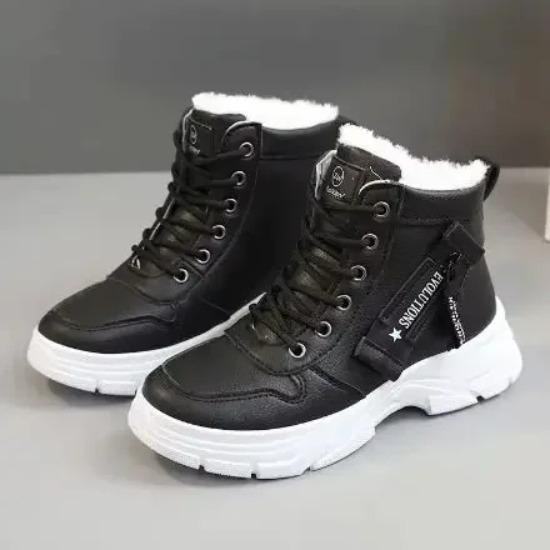 

New Winter Men s Waterproof Laced-up Martin Boots, Comfortable and Warm Snow Boots, Versatile Padded Cotton Shoes 35