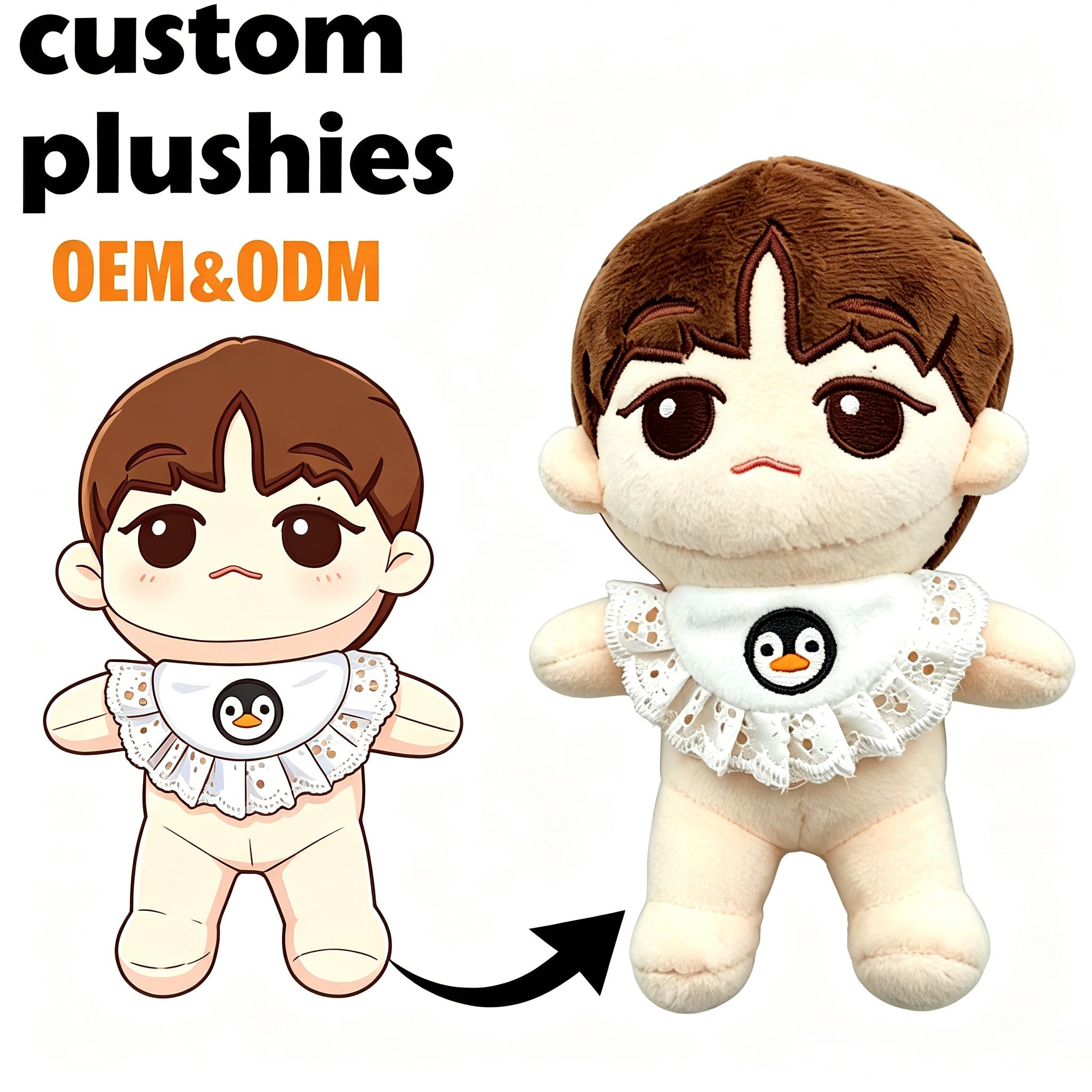 Low MOQ Custom Kpop Doll Korean Kpop Idol Doll Custom Star Doll Custom Plush серый