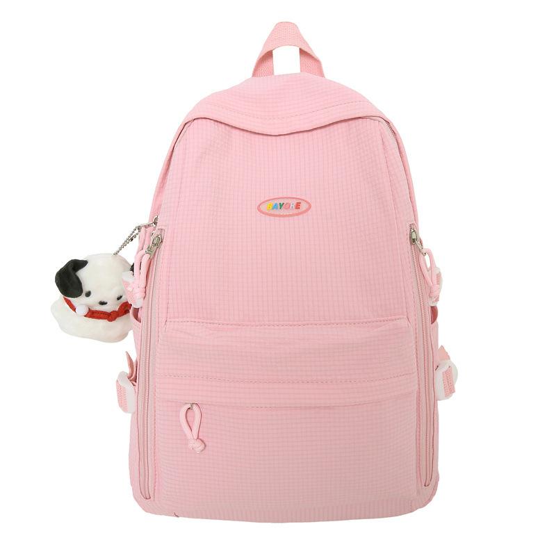 

Вельветовый школьный рюкзак однотонный для студентов для мужчин и женщин розовый