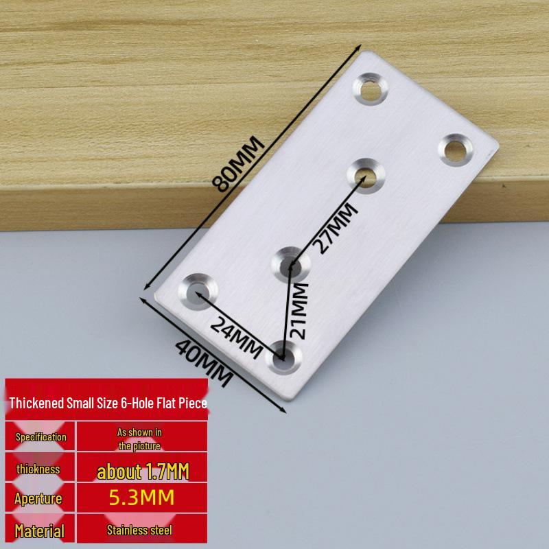 Thick Stainless Steel 90° Angle Bracket for Furniture Fastening