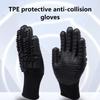 1 Pair Anti Stabbing Gloves Anti Vibration Shockproof Outdoor Safety Gloves Work Protective Cut Resistant Work Gloves