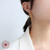 LT-F480 European and American INS Style Chunky Chain Tassel Titanium Steel 18k Gold Earrings Minimalist Style