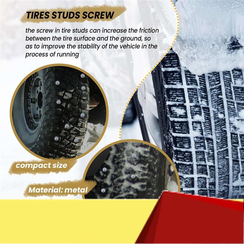 100 KUSŮ 12 mm Hroty do pneumatik Karbidový šroub Sněhové hroty Protiskluzové Proti ledu Pro Auto/SUV/ATV/UTV Hrot do pneumatiky auta-M53K