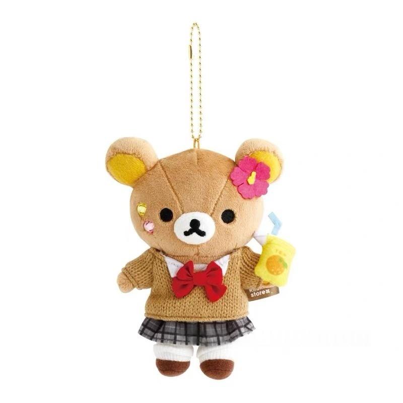 SanX Rilakkuma Campus JK Series Bear Plush Doll Pendant Anime Chef Korilakkuma Kiiroitori Lovely Chick Stuffed Keyr Ing Charm