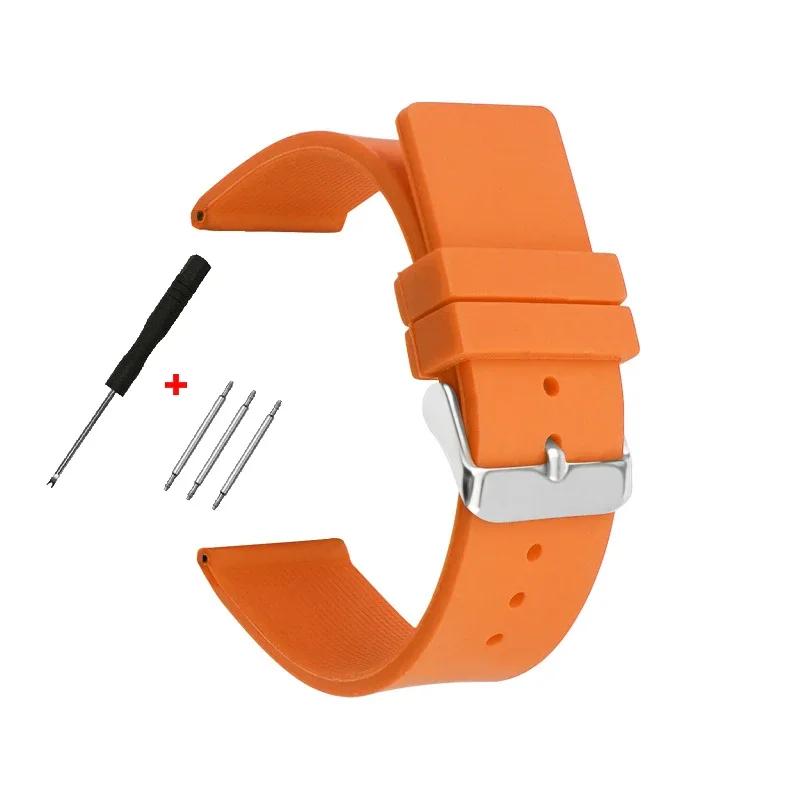 Silicone Watch Straps 20mm 14/16/18mm 22mm 24mm for Smart Watches Bracelet Soft Rubber Watchband for Men Women Watch Accessories