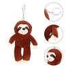 Bag Charm Plush Sloth Keychain Simulation Sloth Plush Toy Sloth Small Pendant  Children Gifts