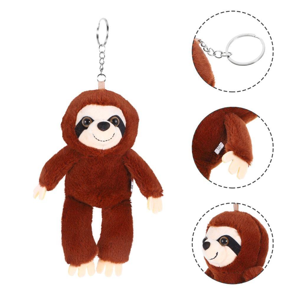 Bag Charm Plush Sloth Keychain Simulation Sloth Plush Toy Sloth Small Pendant  Children Gifts