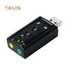 Portable External 3D USB 2.0 Sound Card Virtual 7.1 Channel Stereo Audio Adapter Jack Stereo Headset