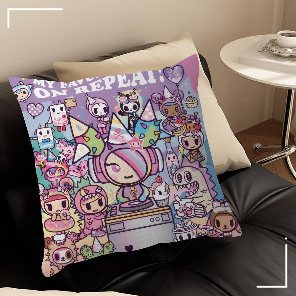 Japan Tokidoki cartoon   Office Cushion Pillowcase Car Cushion Cover45X45CM Lumbar Pillowcase Sofa Pillowcover
