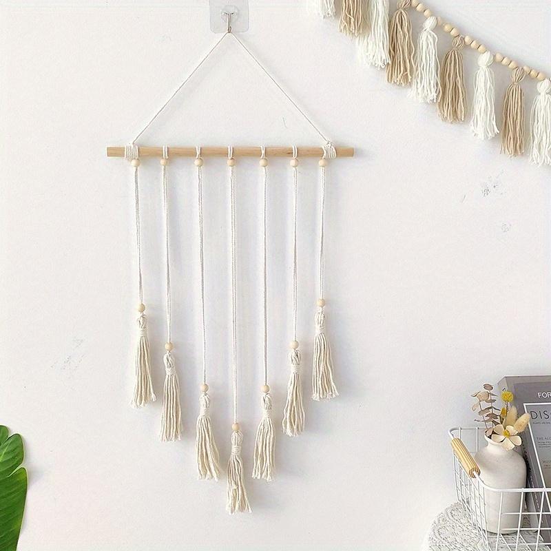 Wall Hanging Tapestry Home Wall Decoration DIY Photo Frame Postcards Storage Wall Handmade Bohemian Ethnic Chic Tassel Tapestry