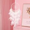 Hand-woven White Feather Dreamcatcher Wind Chimes Bedroom Hanging Ornaments Creative Birthday Festival Gifts Home Decor Crafts