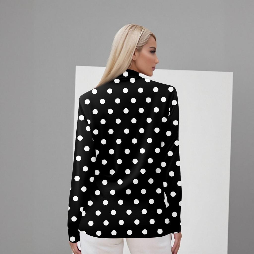 Women's Daily Casual Long Sleeve Mid Collar Top