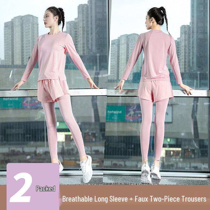 Women s High-End Quick-Dry Yoga Suit: Autumn/Winter Long Sleeve Fitness & Running Set XXL
