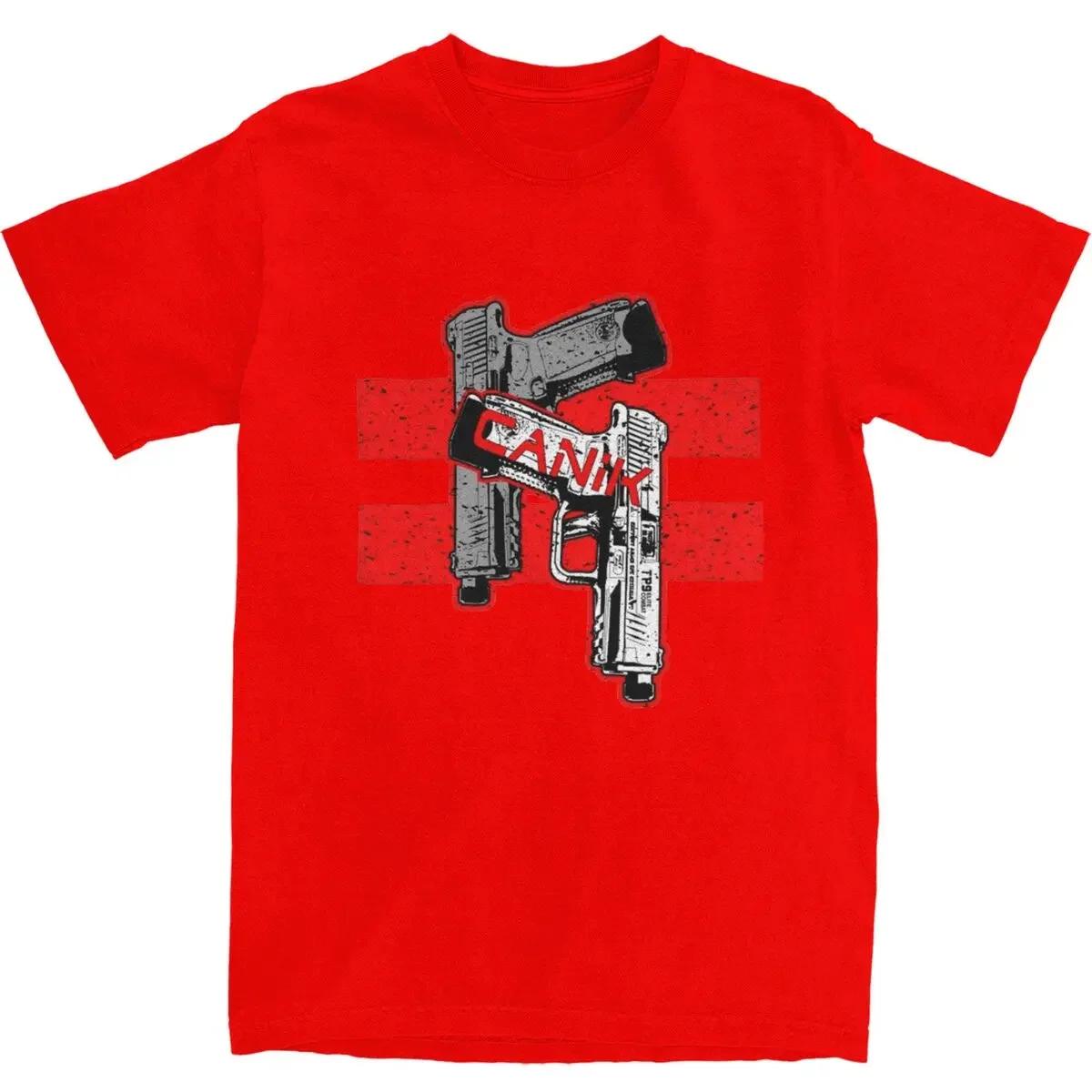 Canik TP9 TP9 Gun Print TShirt Summer Mens 100 Cotton Street Fashion Breathable TShirt Loose ONeck Short Sleeve Top S