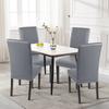 1/2/4PCS PU Leather Waterproof Chair Covers Solid Stretchy Chair Seat Cover Protector Dining Room Restaurant Kitchen Chair Case