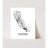 Eleville 8X10 Unframed California United States Country View Abstract Road Modern Map Art Print Poster Wall Office Home Decor Minimalist Line Art
