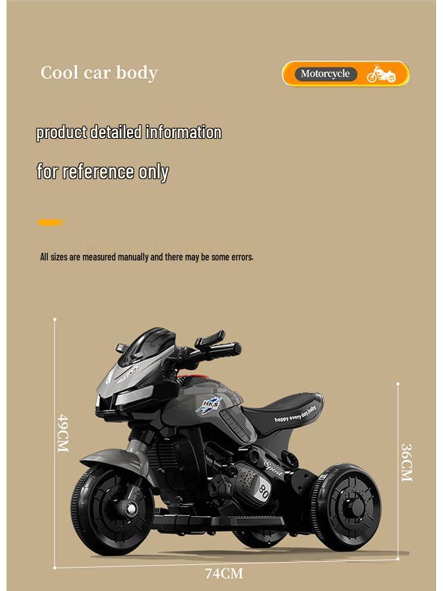 Kids' Electric Tricycle: Remote-Control Battery Toy Motorcycle for Boys & Girls