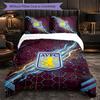 Aston Villa Fotbalový 3dílný povlakový set na peřinu a polštářky Měkký povlak na peřinu se povlaky na polštáře Tištěný set do ložnice pro domácnost
