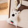 Stuffed West Highland Bag Pendant Cartoon Animal Car Hanging Pendant  Bag Pendant