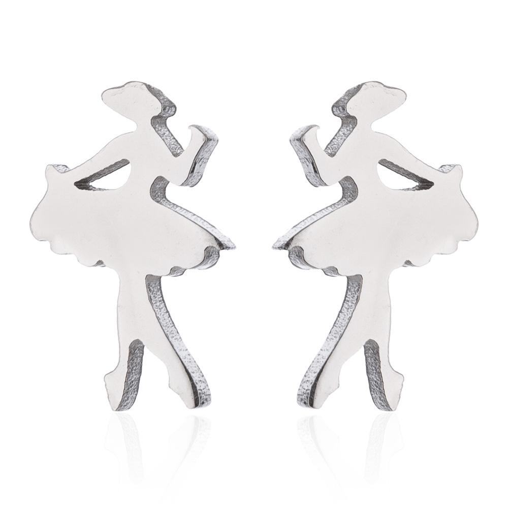 

Рождественские мини-серьги-пусеты «Балерина» - Милые и нежные украшения для маленьких девочек