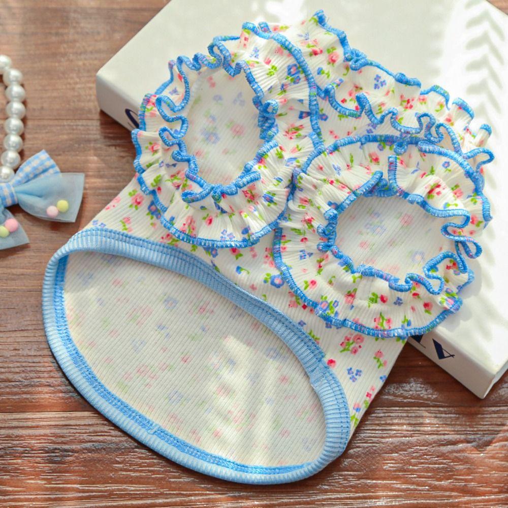 Soft Puppy Floral Vest Breathable Pet Summer Clothes Fashion Pet Princess Dress  Pet Party