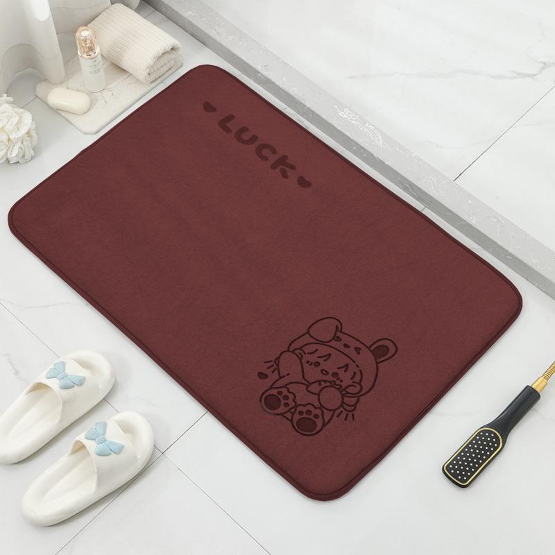 Bathroom Floor Mat Strong Absorbent Little Girl Printed Household Floor Mat Dirty Toilet Mat Mat