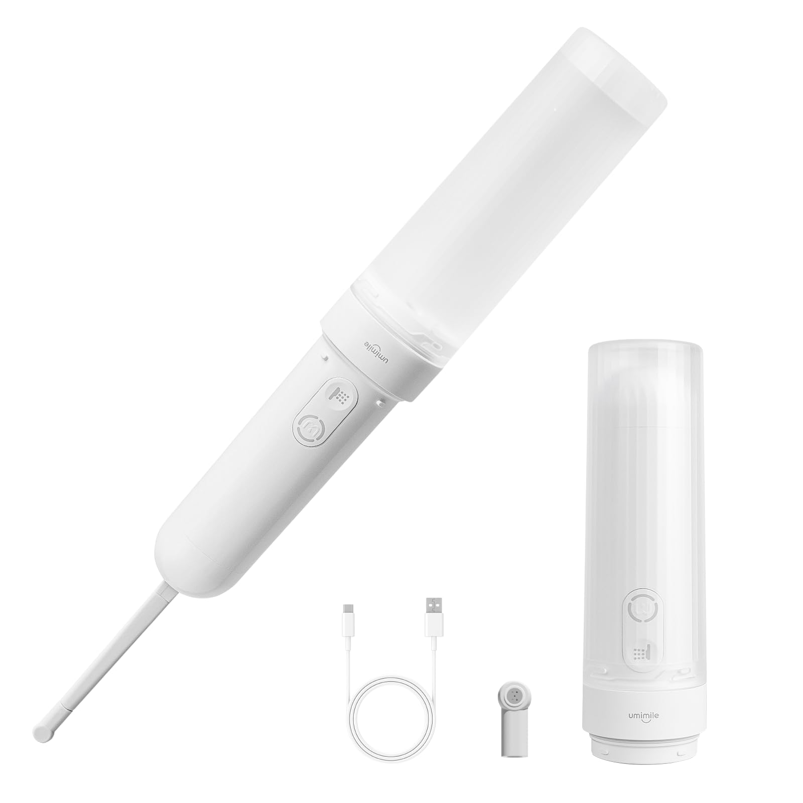 

Umimile Rechargeable Portable Bidet, White, for Toilets and Travel (Includes 1 USB Cable, 1 Spare Nozzle, and Carrying Bag) Type-C Shower Wash, Comfor