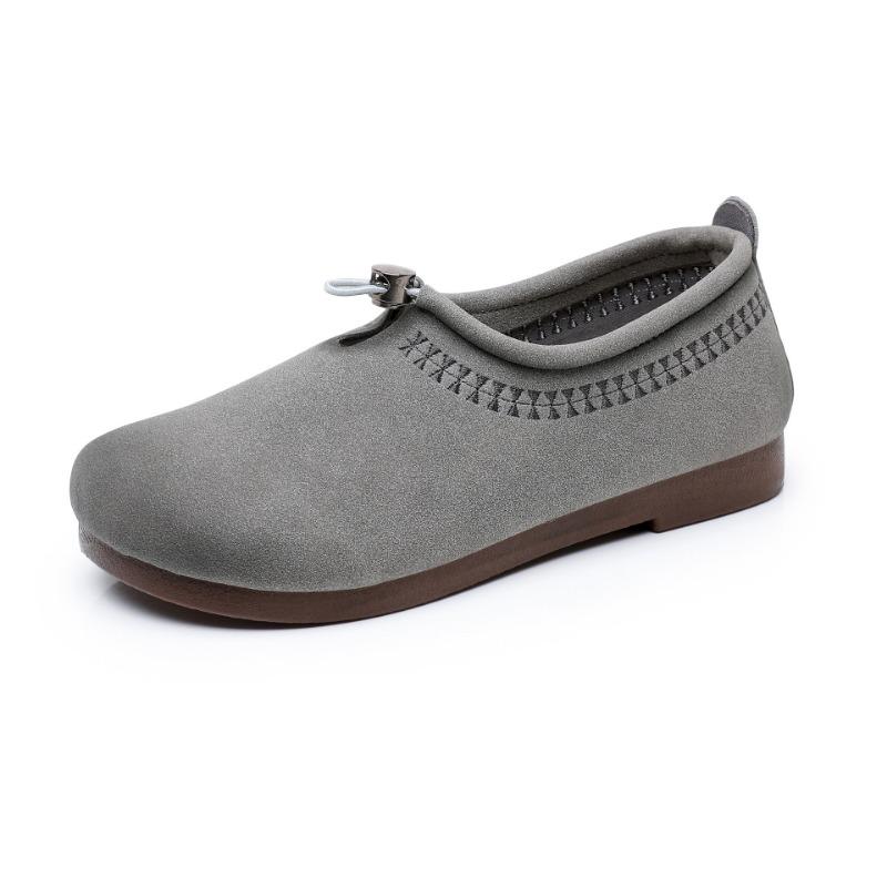 

Shoes women s spring new round head retro one-pedal non-slip and wear-resistant lazy shoes versatile fashion single shoes women 35