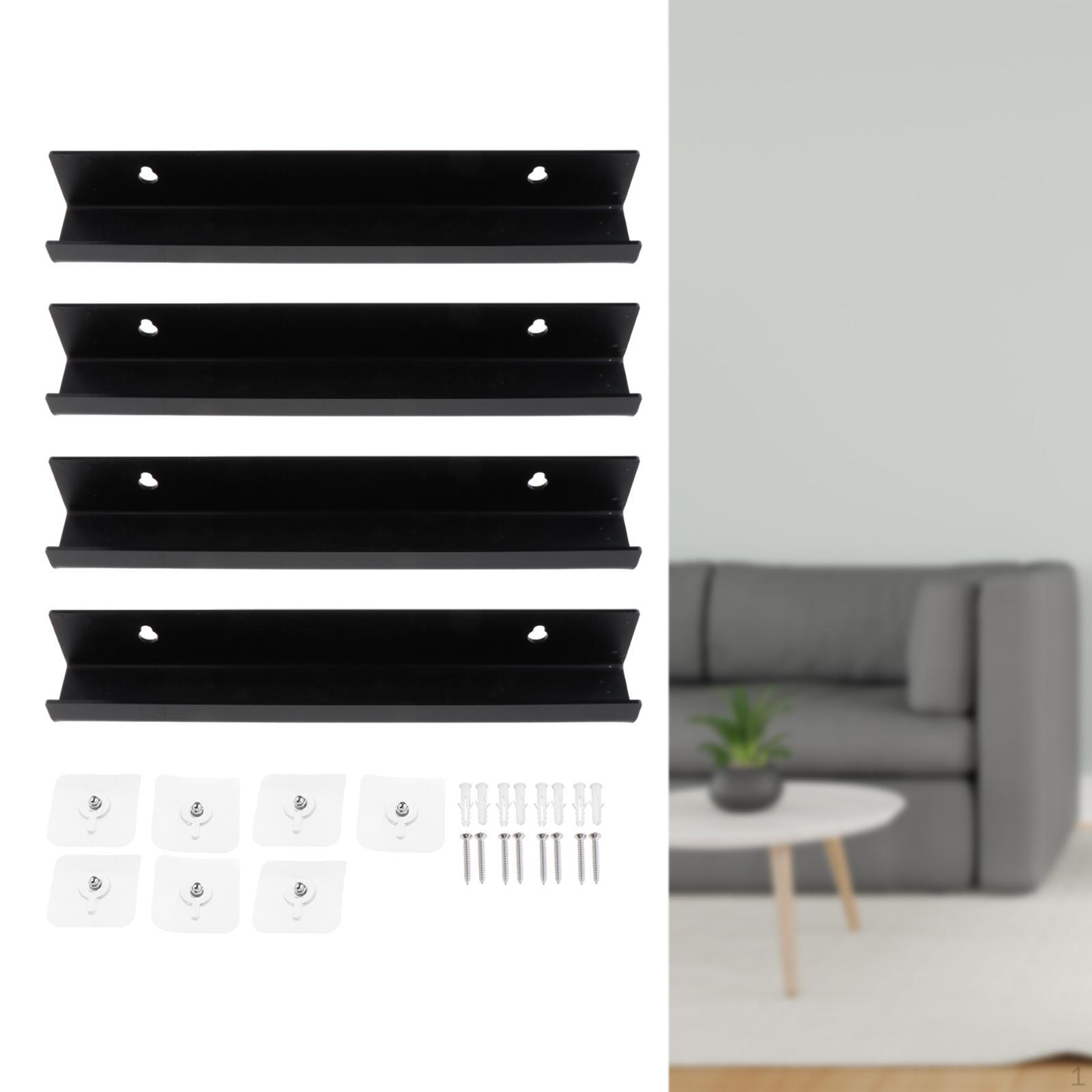 

Акрилова полиця з 4 предметів, вітрина для бейсбольних карток, вінілова стійка для платівок для вітальні чорний