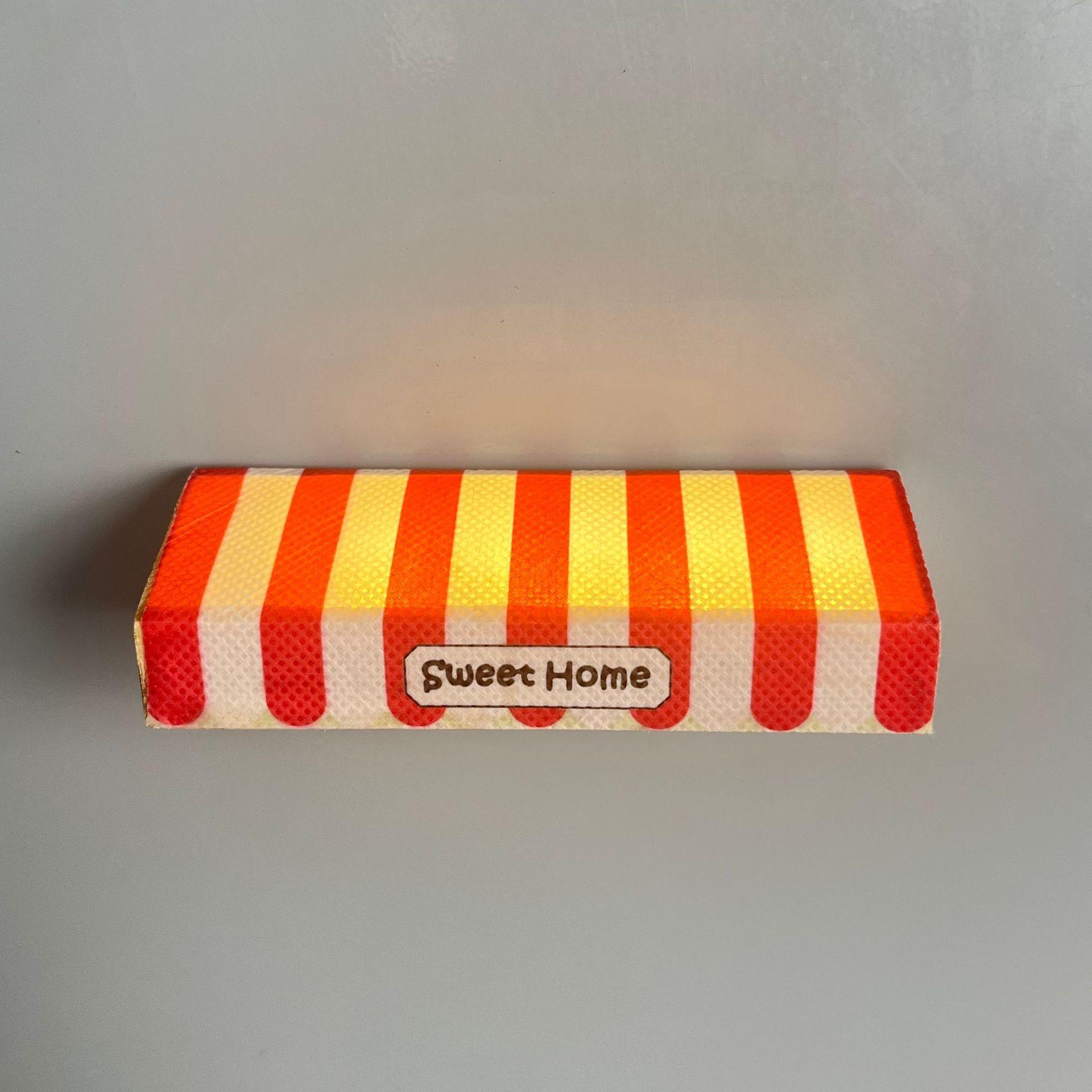 

Creative Glowing Refrigerator Sticker Coffee Shop Light Sign Charging Fridge Magnets Creative Miniature Diy Magnetic Decorations