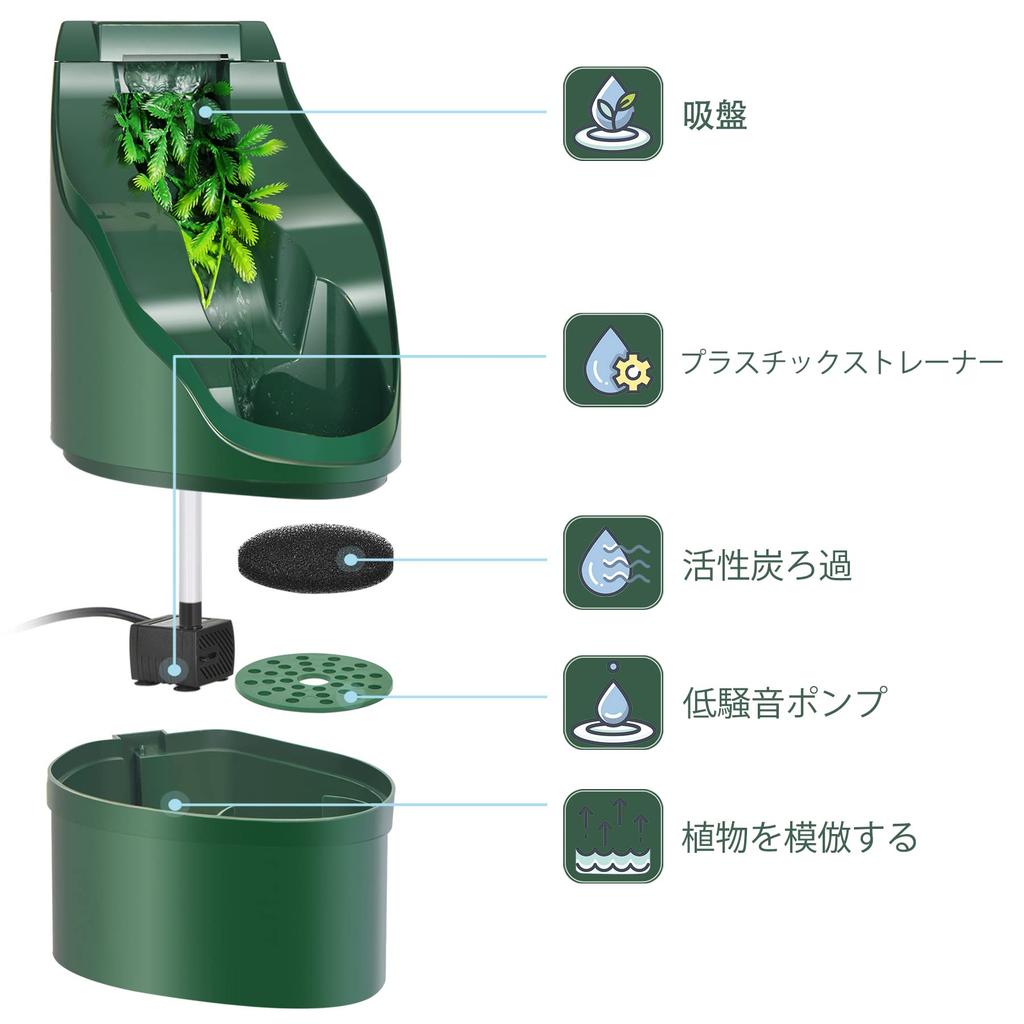 NEPTONION Reptile Chameleon Water Automatic Waterer with Feeding Pliers and Drinking Fountain for and Water Water Dripper Dispenser, Tweezers,