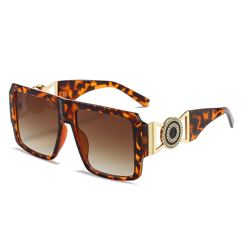 2025 Trendy Oversize Sunglasses Luxury Green PC Frame UV400 Acrylic Lenses Custom Logo Available Brown Pink for Men Women