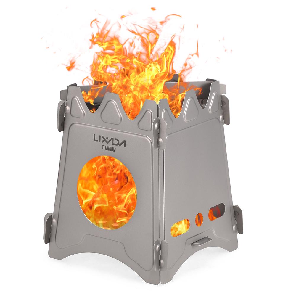 Lixada Кемпинг Титановая дровяная печь Портативная складная дровяная походная печь — фото 14
