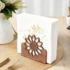 Wooden Sunflower Napkin Holder Cocktail-Style Farmhouse Napkin Dispenser For The Dining Room, Kitchen Table, Countertop Decor