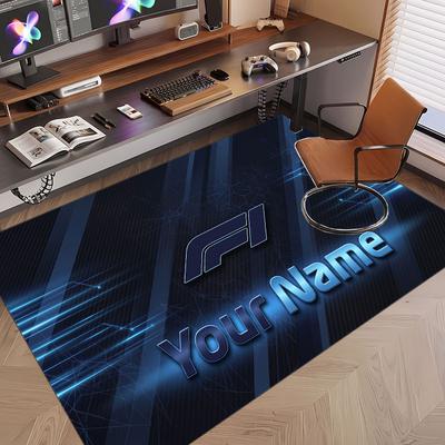 Custom Rug Aston Martin Pattern Print Name Text Soft Non‑Slip Floor Carpet for Home Indoor Decoration