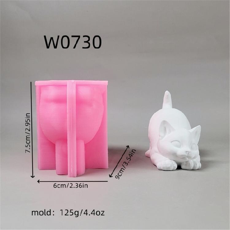Cats Shape Silicone Candle Molds for Candle Soap Candy Gypsum Decoration Temperature Resistant Fondant Silicone Mold