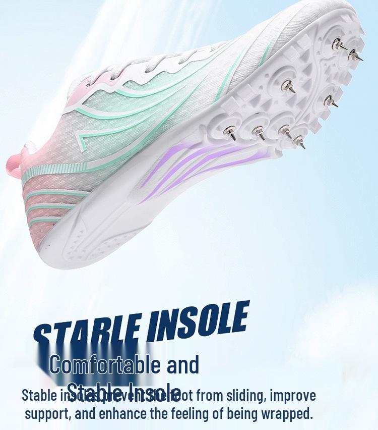 5288 Unisex Track & Field Sprint Shoes - Low-Top Mesh with Iron Spikes for Spring/Summer Competitions