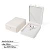 Elegant White Crown Buckle Jewelry Box for Exquisite Ornament Storage and Wedding Ring Display