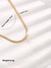 Schlangenkette Goldplattierter Edelstahl Flaches Halskette 3mm Mode Choker Hip Hop Fischgrät Für Männer Frauen Geschenk Schmuck