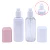 1Pcs 80/100/120Ml Empty Cosmetic Bottle Lotion/Spray Pump Plastic Square Clear White Bottle Cosmetic Container Travel Portable
