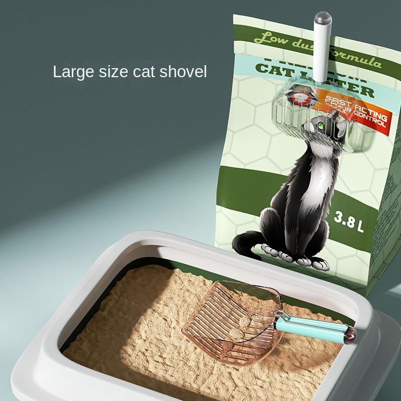 Cat Litter Scoop Plastic Cat Litter Shovel with Base Self Cleaning Cat Litter Box Shovel Kitten Toilet Clean Tools Cat Supplies