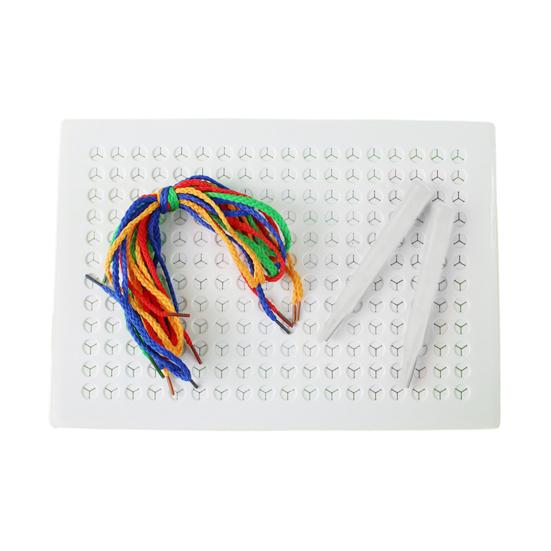 

Доска для рисования с плетеными веревками своими руками, рождественская художественная доска для плетения с разноцветными веревками, обучающий набор для рисования плетением для детей 2-8 лет белый