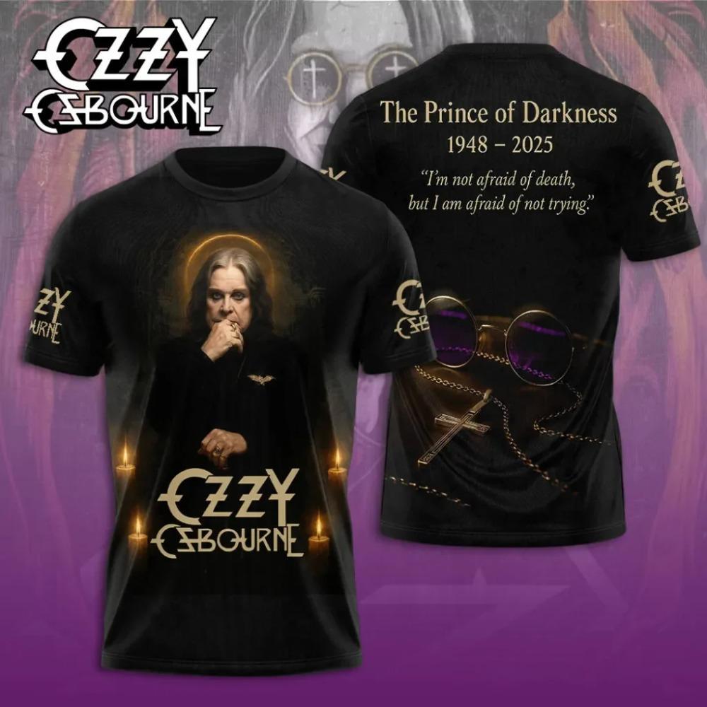 Rock Ozzy Osbourne Band 3d Print T-shirt Men Women Fashion Hip Hop Short Sleeve Oversized Sports O-Neck Men Tops Tees